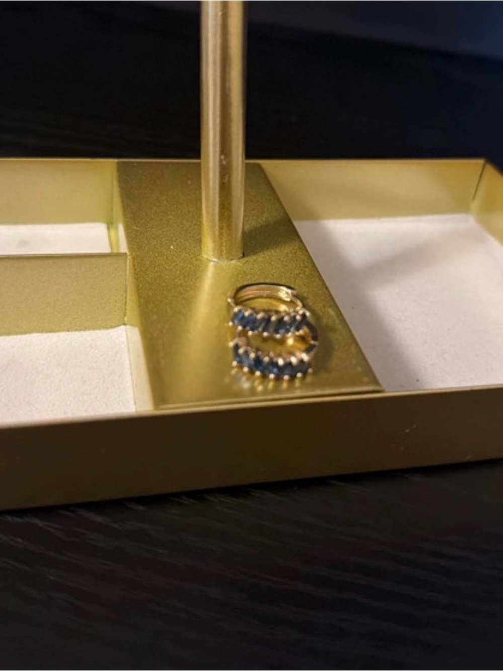 Gold-Tone Earrings with Blue Stones - Women Jewelry Earrings
